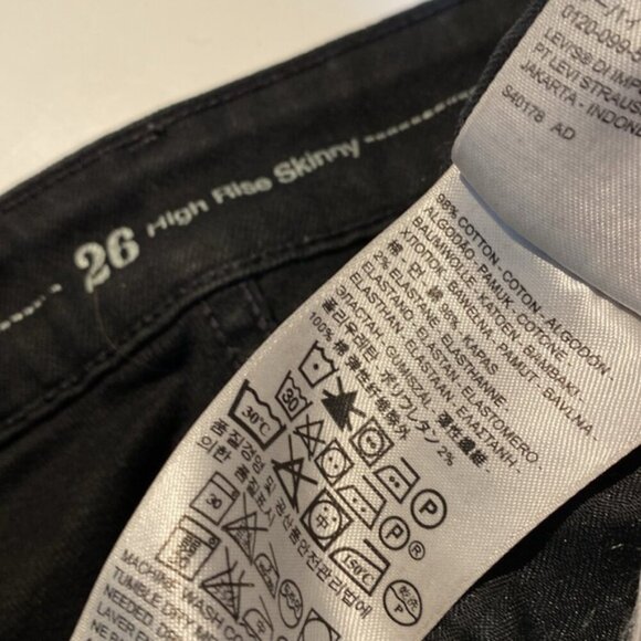 Levi’s black high-rise skinny jeans size 26 - Picture 10 of 11